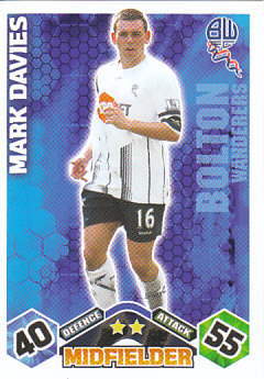 Mark Davies Bolton Wanderers 2009/10 Topps Match Attax #85